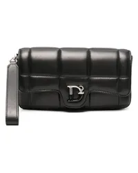 Dsquared2 Clutch mit Logo-Schild Schwarz