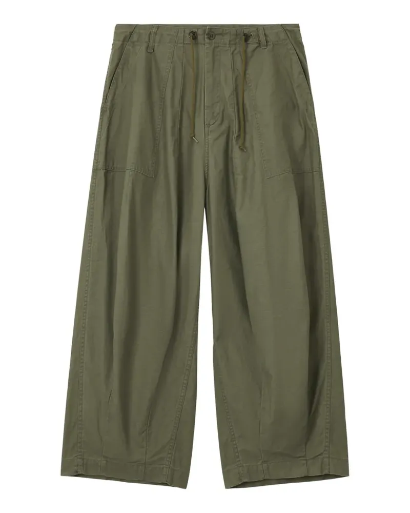 NEEDLES Wide-Leg-Hose mit Bundfalten - Grün Grün