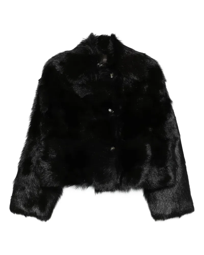 Alberta Ferretti Cropped-Jacke mit Knöpfen - Schwarz Schwarz