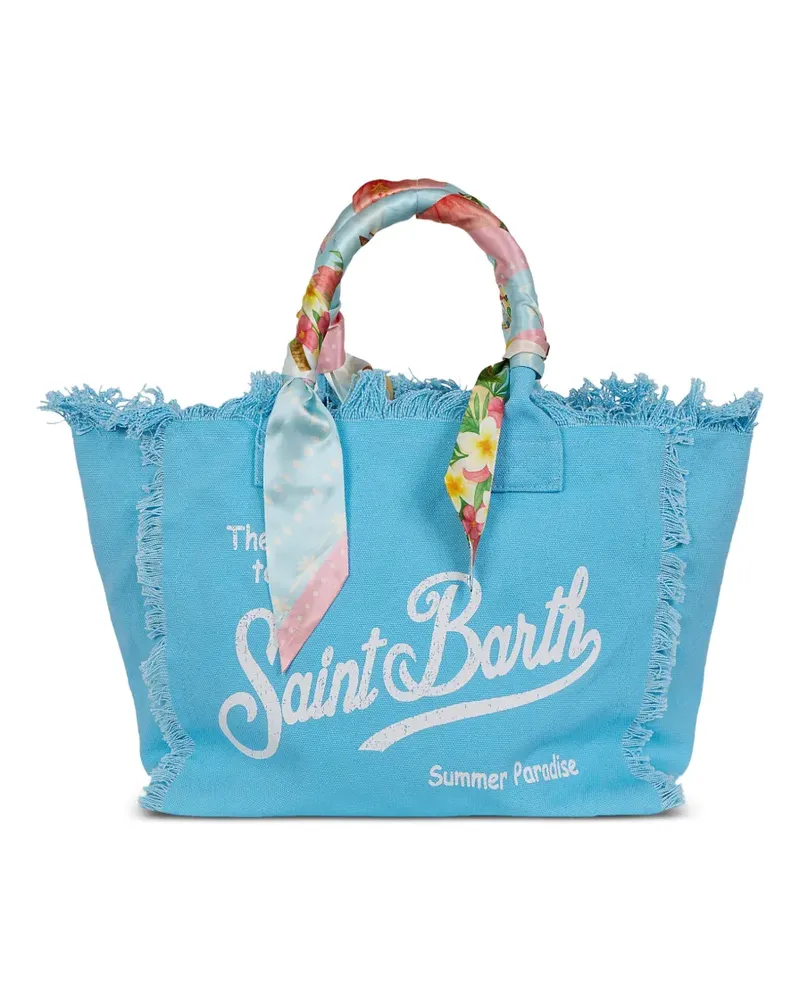 MC2 Saint Barth Canvas Vanity fringed tote bag - Blau Blau