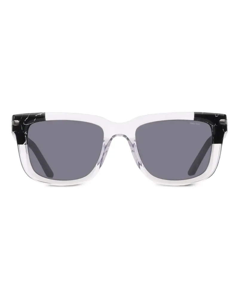 Nike Sonnenbrille mit eckigem Gestell - Weiß Weiß