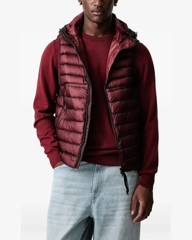 C.P. Company Goggle quilted shell gilet - Rot Rot