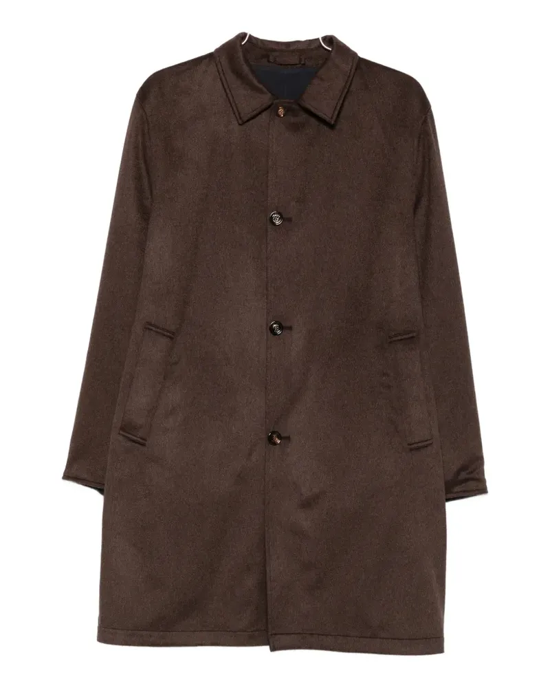 KIRED cashmere single-breasted coat - Braun Braun