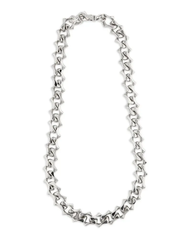 Emanuele Bicocchi polished sharp-chain necklace - Silber Silber