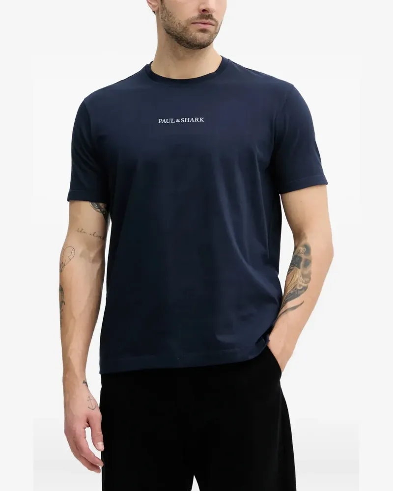 Paul & Shark T-Shirt mit Logo-Print - Blau Blau