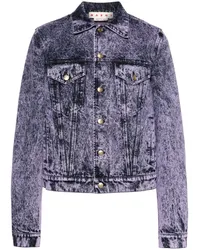 Marni Jeansjacke mit Bleach-Effekt Violett