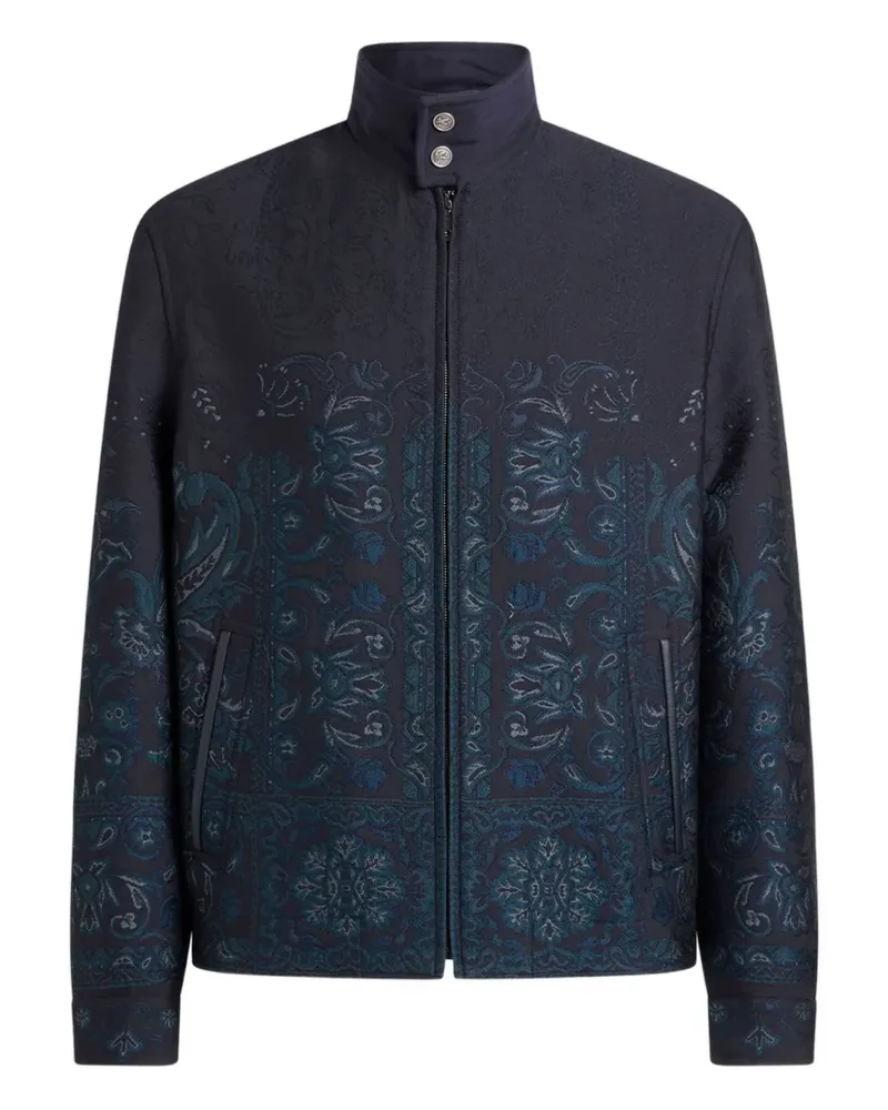 Etro Jacquard-Jacke mit Paisley-Print - Blau Blau