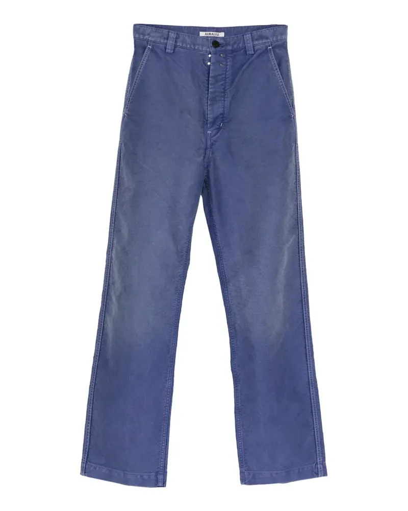 AURALEE Ausgeblichene Wide-Leg-Jeans - Violett Violett