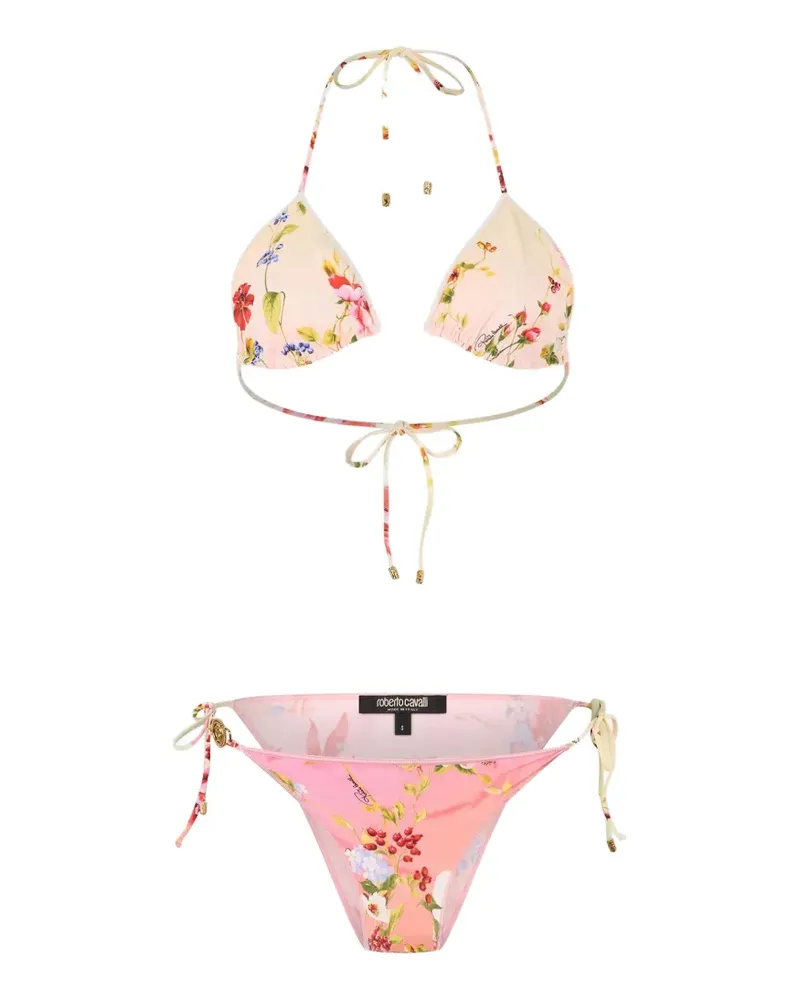 Roberto Cavalli Bikini mit Blumen-Print - Rosa Rosa