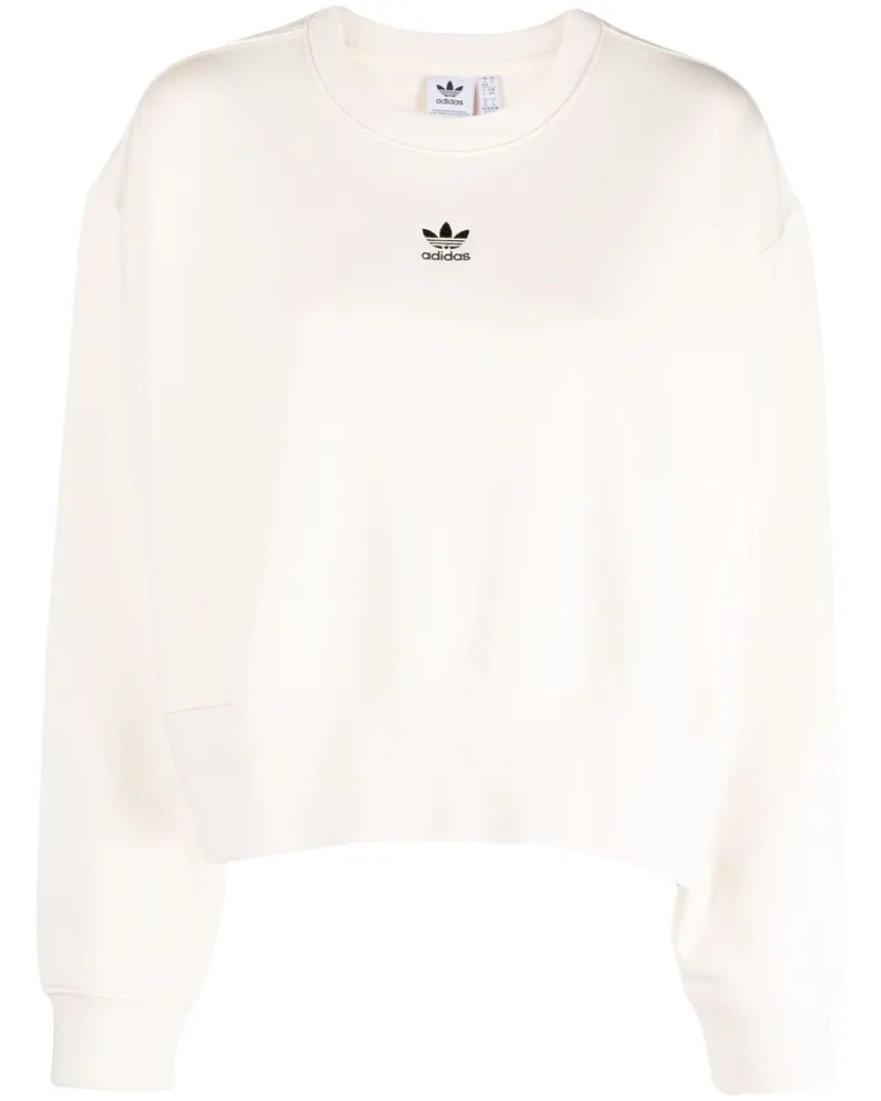 adidas Sweatshirt mit Logo-Stickerei Nude