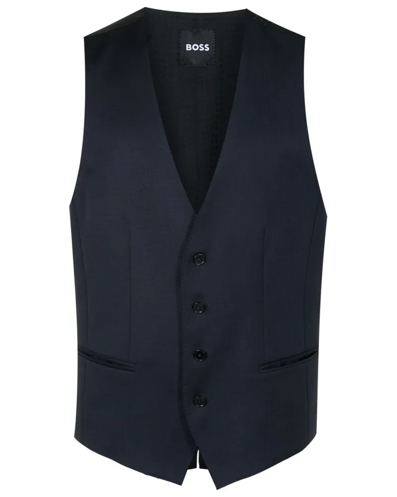 HUGO BOSS Klassische Weste - Schwarz Schwarz