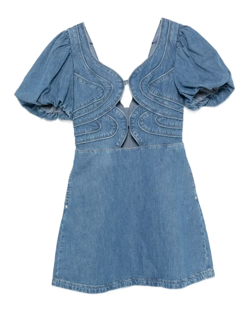 FARM Rio seam-embellishment mini dress - Blau Blau