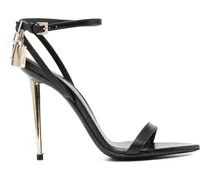 Padlock Sandalen mit hohem Absatz - Schwarz