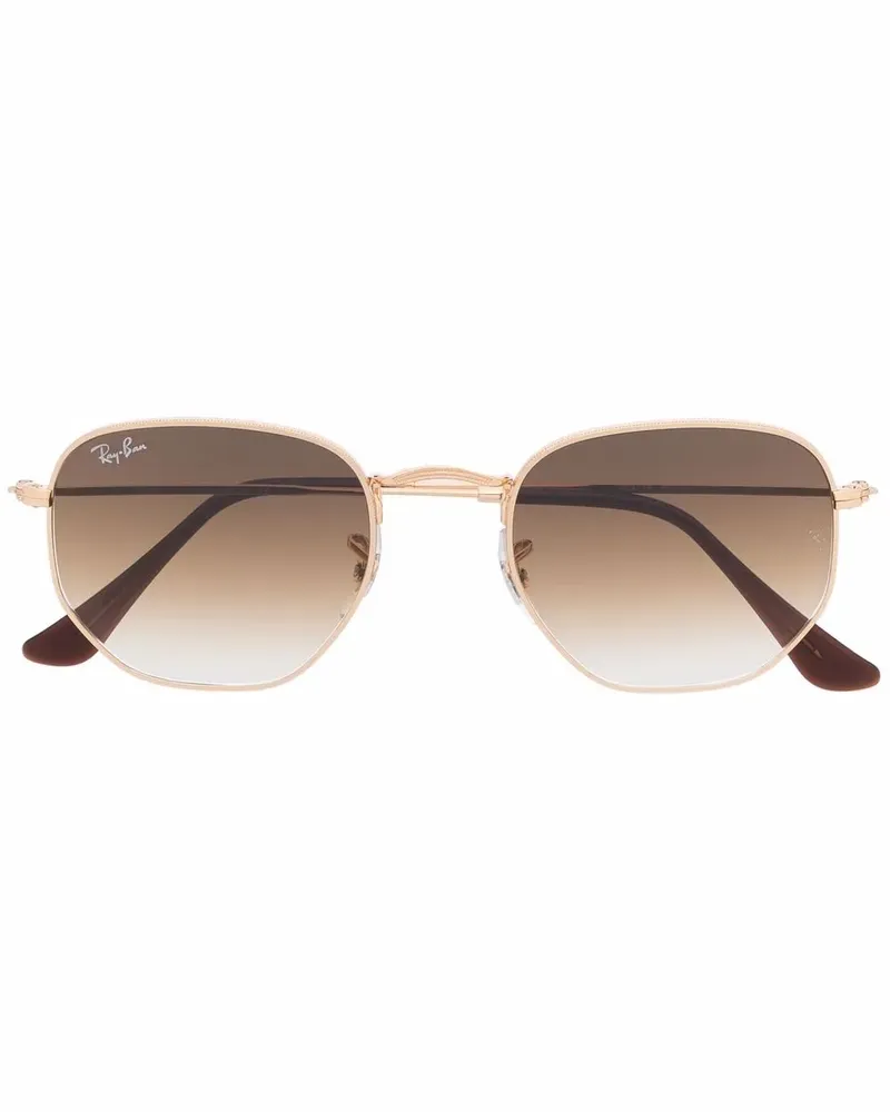 Ray Ban Sonnenbrille mit rundem Gestell - Gold Gold