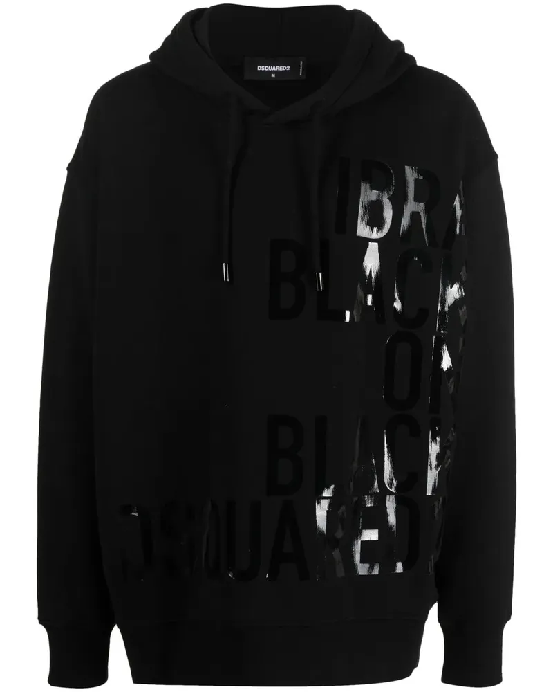 Dsquared2 Hoodie mit Slogan-Print - Schwarz Schwarz