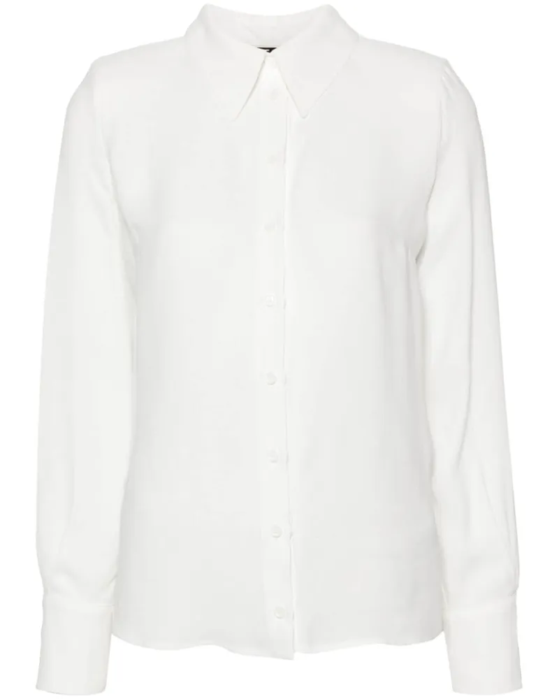 Elisabetta Franchi Semi-transparentes Voile-Hemd - Weiß Weiß