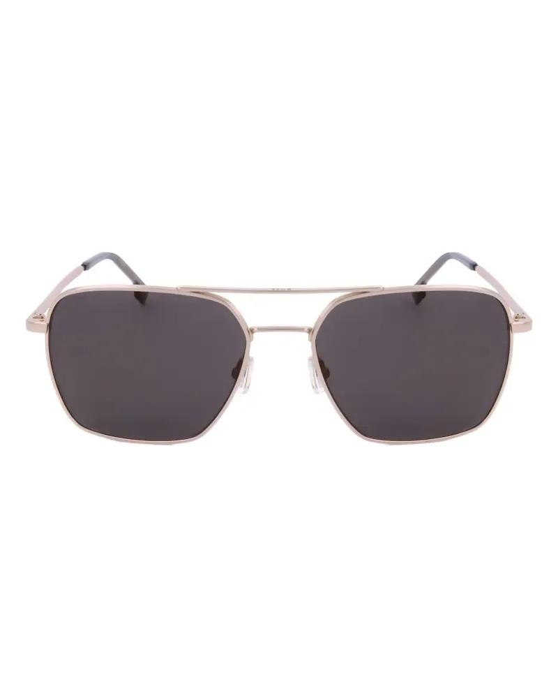 HUGO BOSS Sonnenbrille mit geometrischem Gestell - Gold Gold