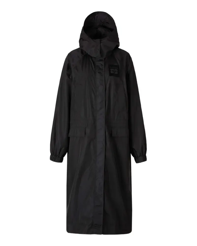 Ganni Flyweight hooded parka - Schwarz Schwarz
