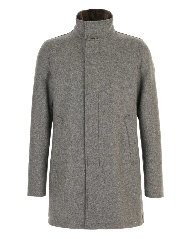 Herno Mantel mit aufgesetzten Taschen - Grau Grau