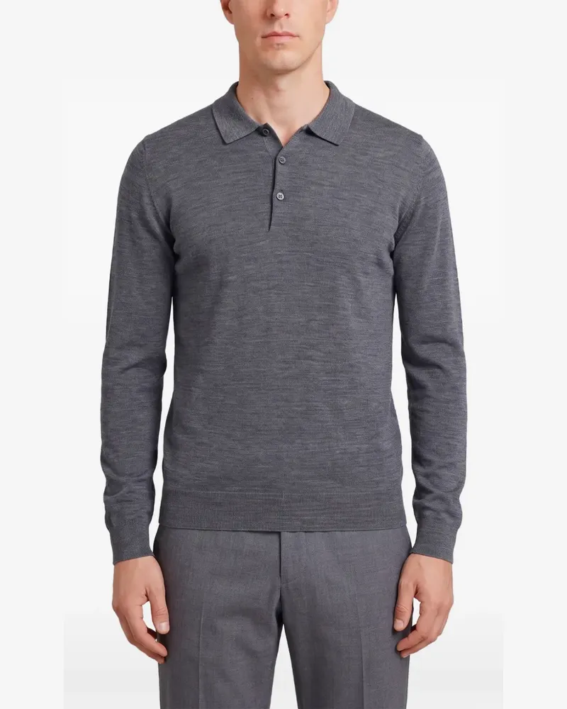 John Smedley Belper Poloshirt - Grau Grau