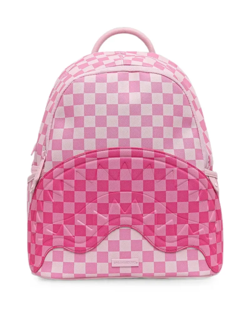 Sprayground Shark chequered backpack - Rosa Rosa