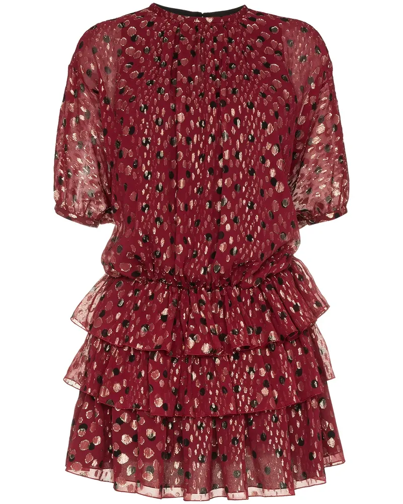Saint Laurent Kleid mit Rüschenrock - Rot Rot