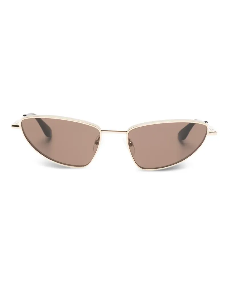 Alexander McQueen Sonnenbrille mit geometrischem Gestell - Gold Gold