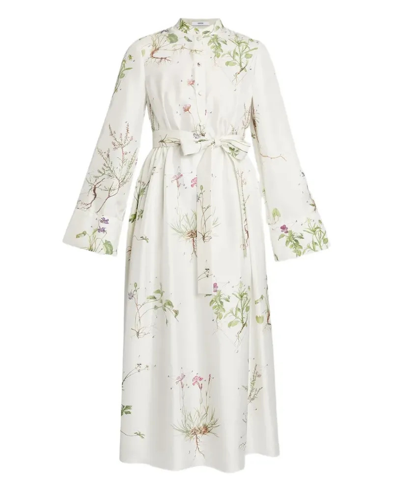 Erdem Midikleid mit langen Ärmeln - Weiß Weiß