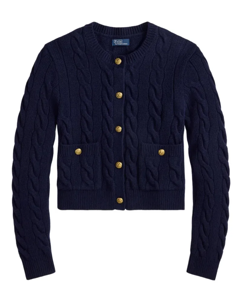 Ralph Lauren Cardigan mit Zopfmuster - Blau Blau