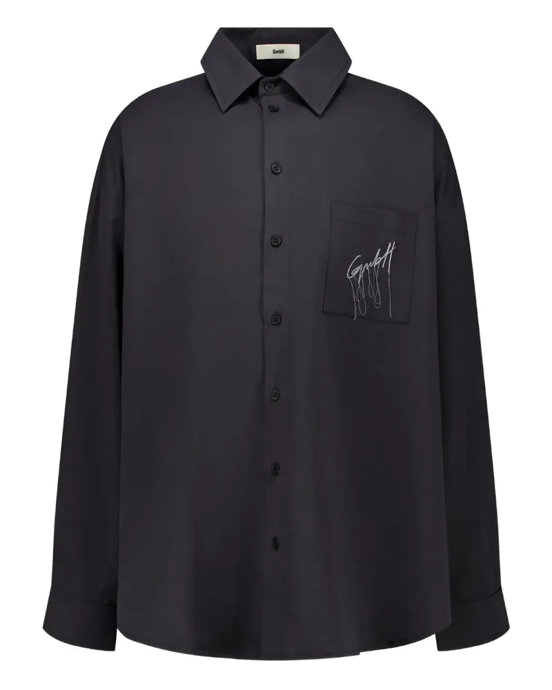 GmbH Hemd mit Tasche - Schwarz Schwarz