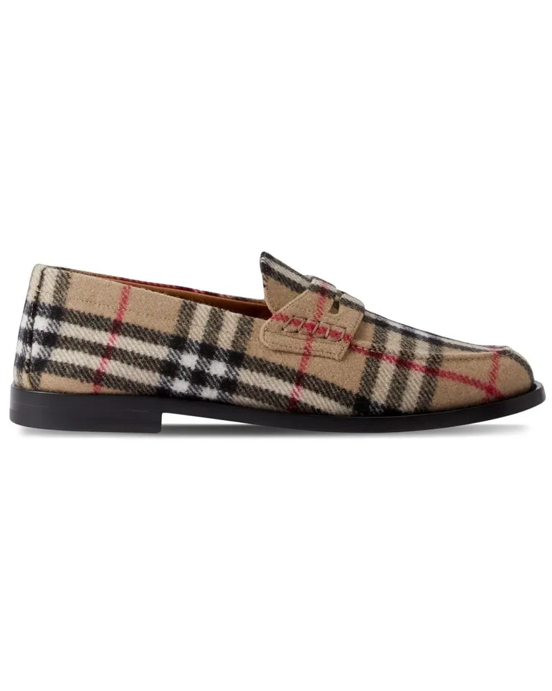 Burberry Karierte Loafer - Schwarz Schwarz