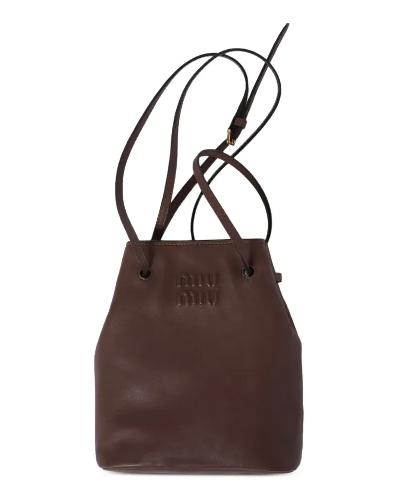 Miu Miu Mini-Tasche aus Nappaleder - Braun Braun