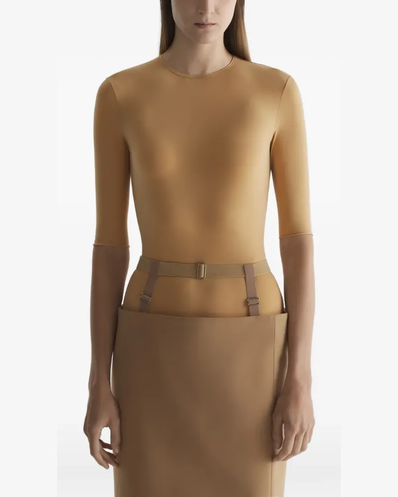 Thierry Mugler jersey T-shirt - Nude Nude