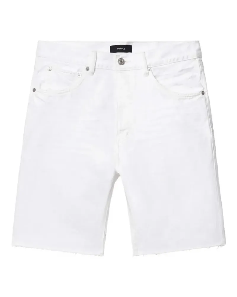 PURPLE BRAND Optic denim shorts - Weiß Weiß