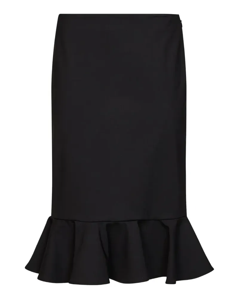 Giuseppe di Morabito ruffled-hem straight midi skirt - Schwarz Schwarz