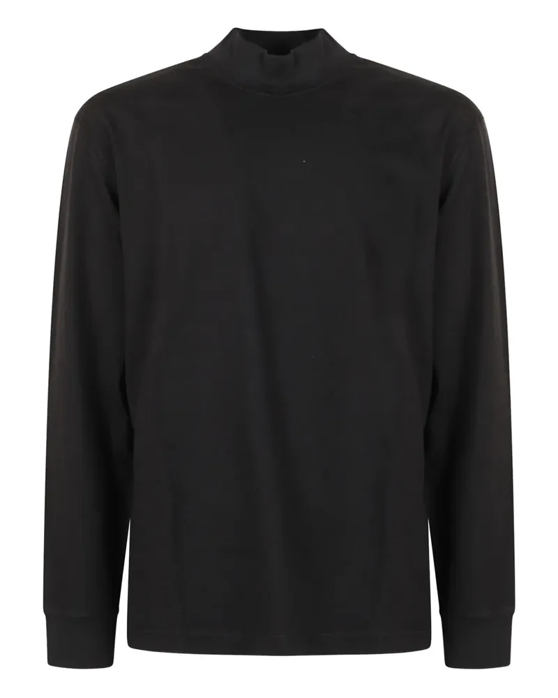 Stone Island logo-embroidered long-sleeve sweatshirt - Schwarz Schwarz