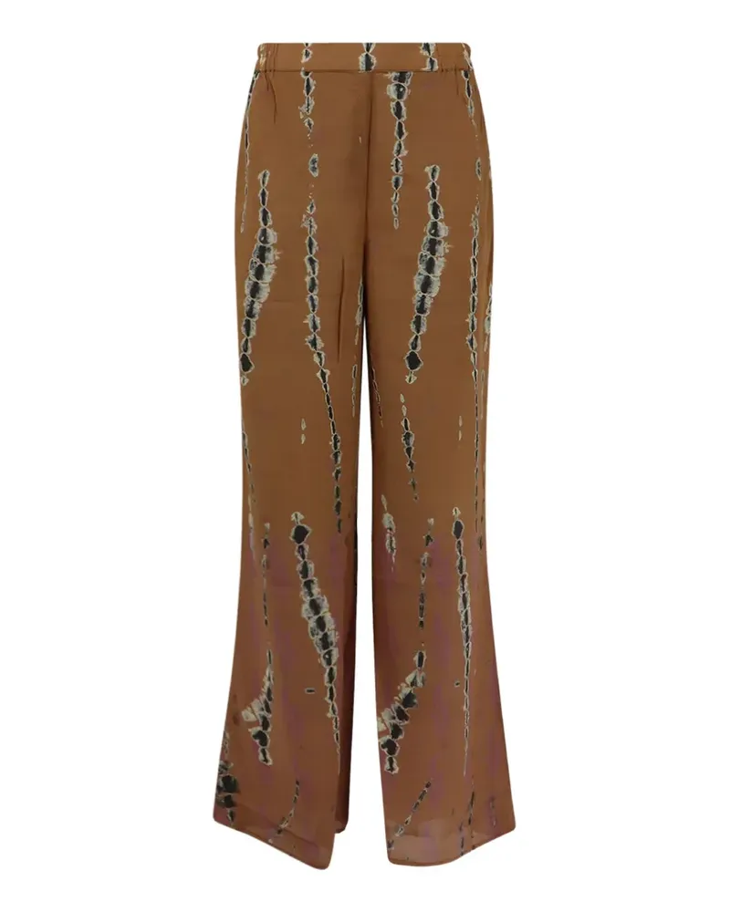 Mes Demoiselles Seidenhose mit Print - Braun Braun