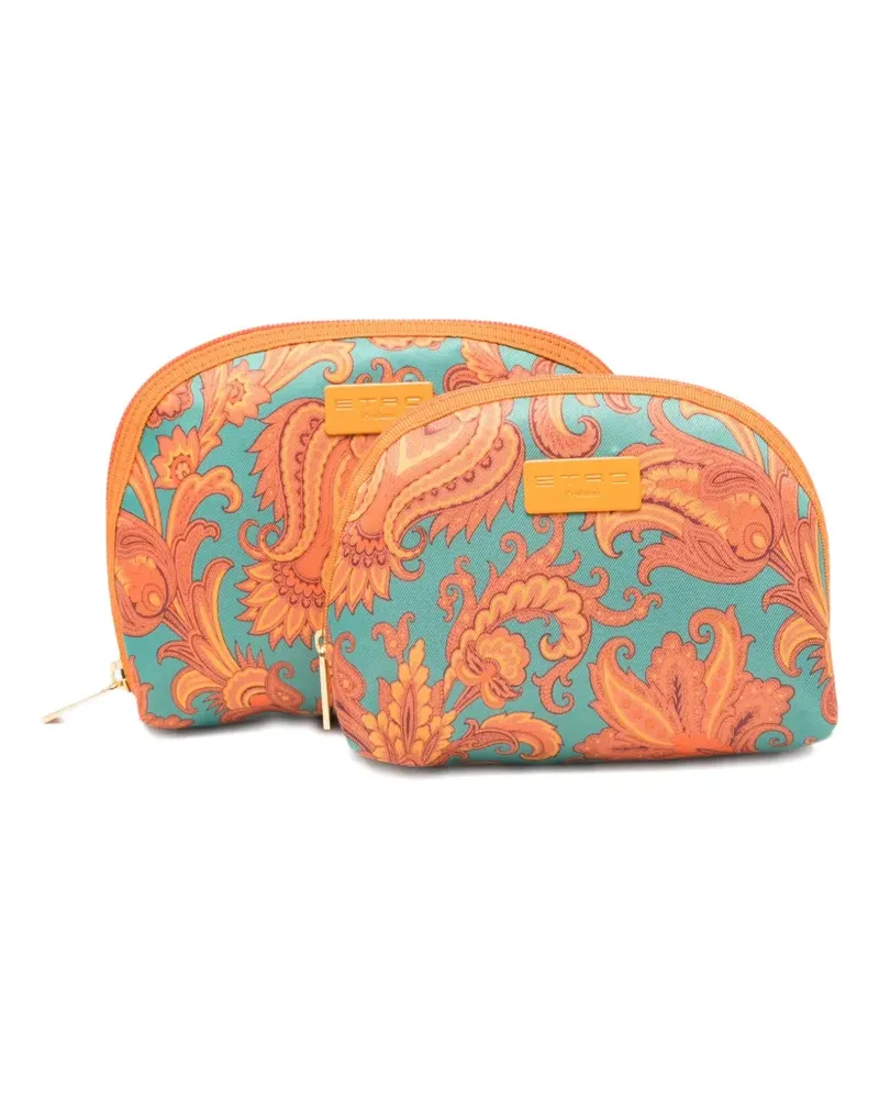 Etro Kosmetiktaschen mit Paisleymuster (2er-Set) - Orange Orange