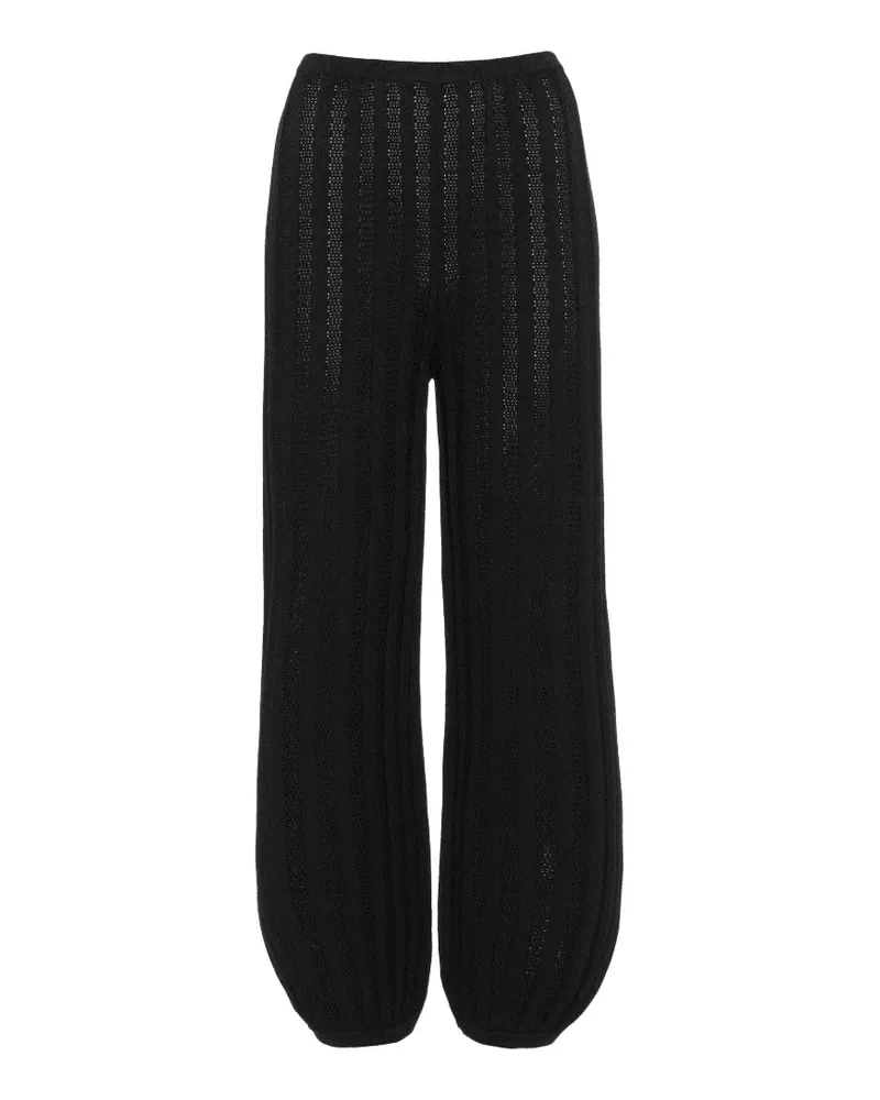 Eres Longitude Hose aus Pointelle-Strick - Schwarz Schwarz