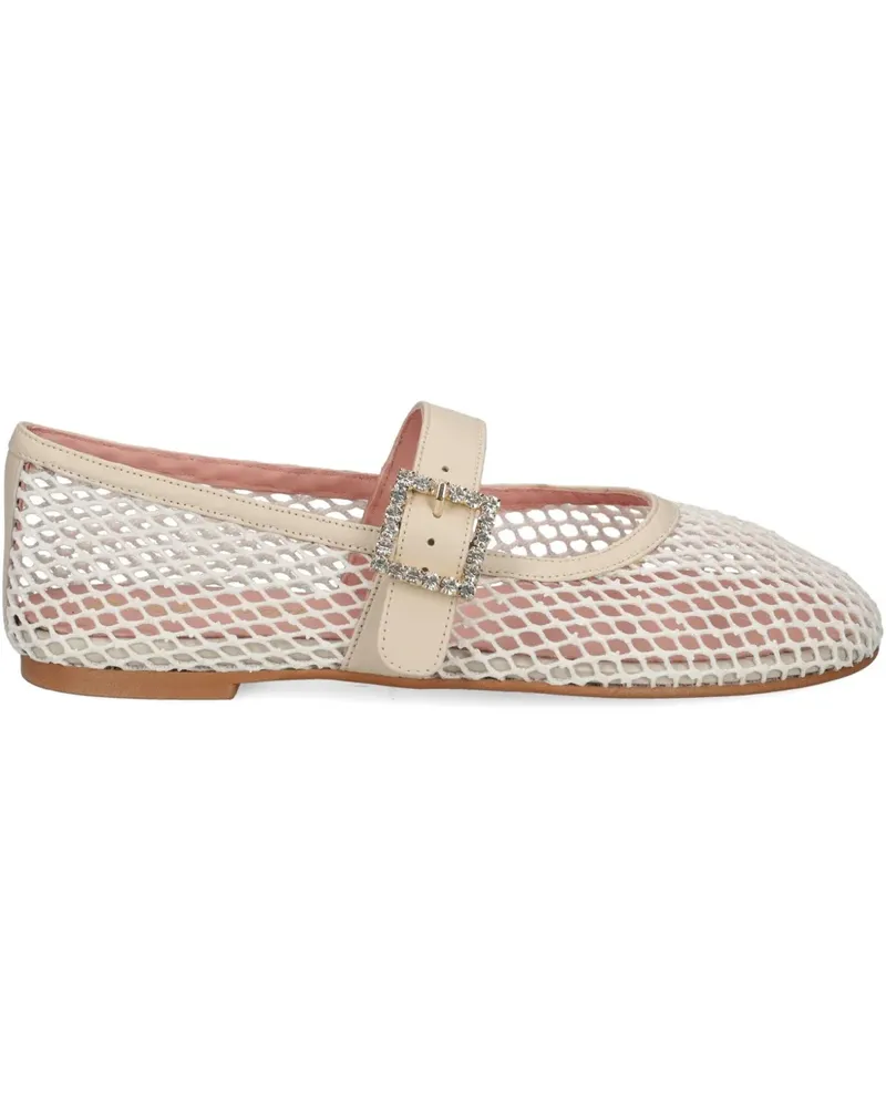 Pretty Ballerinas Offene Mesh-Ballerinas - Nude Nude