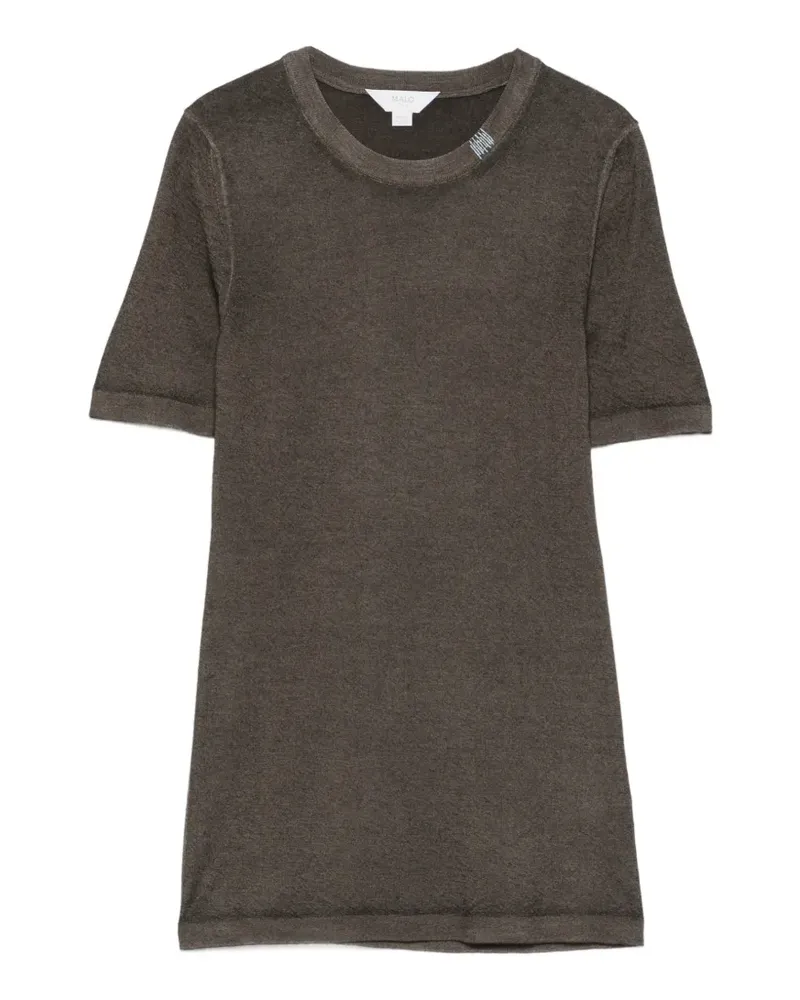 Malo Tavolozza short-sleeves sweater - Braun Braun