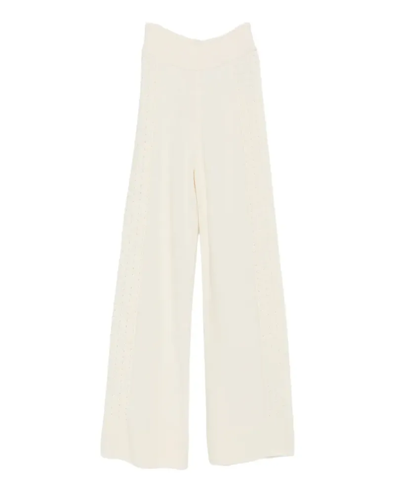 Ermanno Scervino Weite Hose aus Pointelle-Strick - Nude Nude