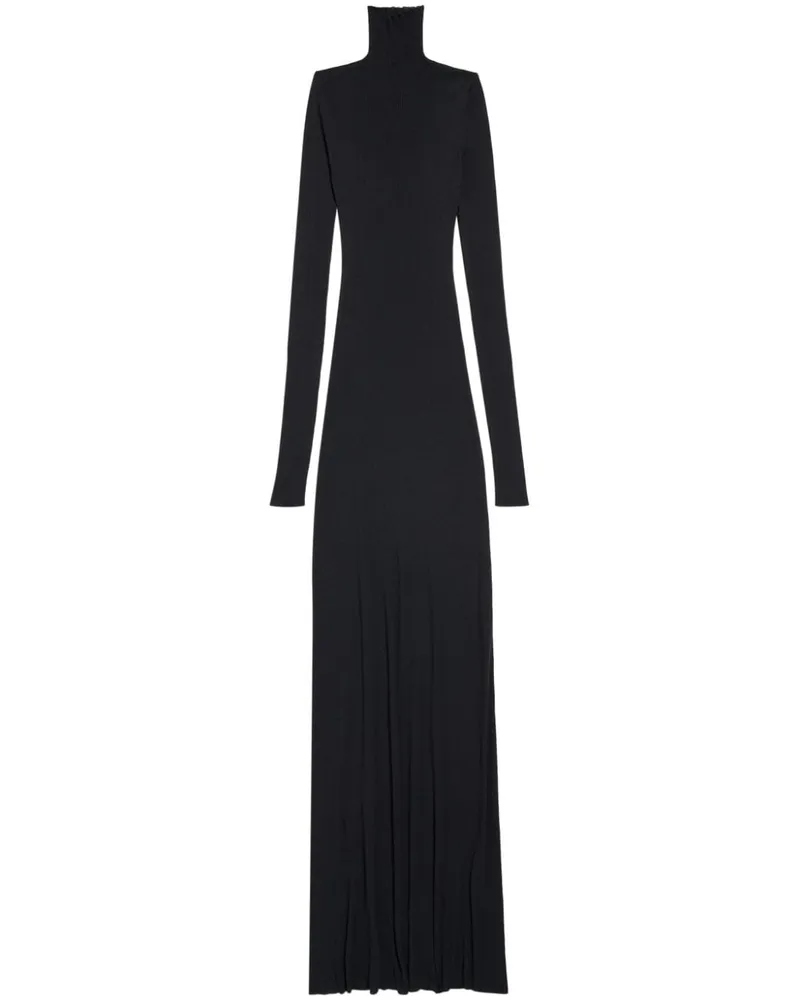 Balenciaga Gestricktes Maxikleid - Schwarz Schwarz