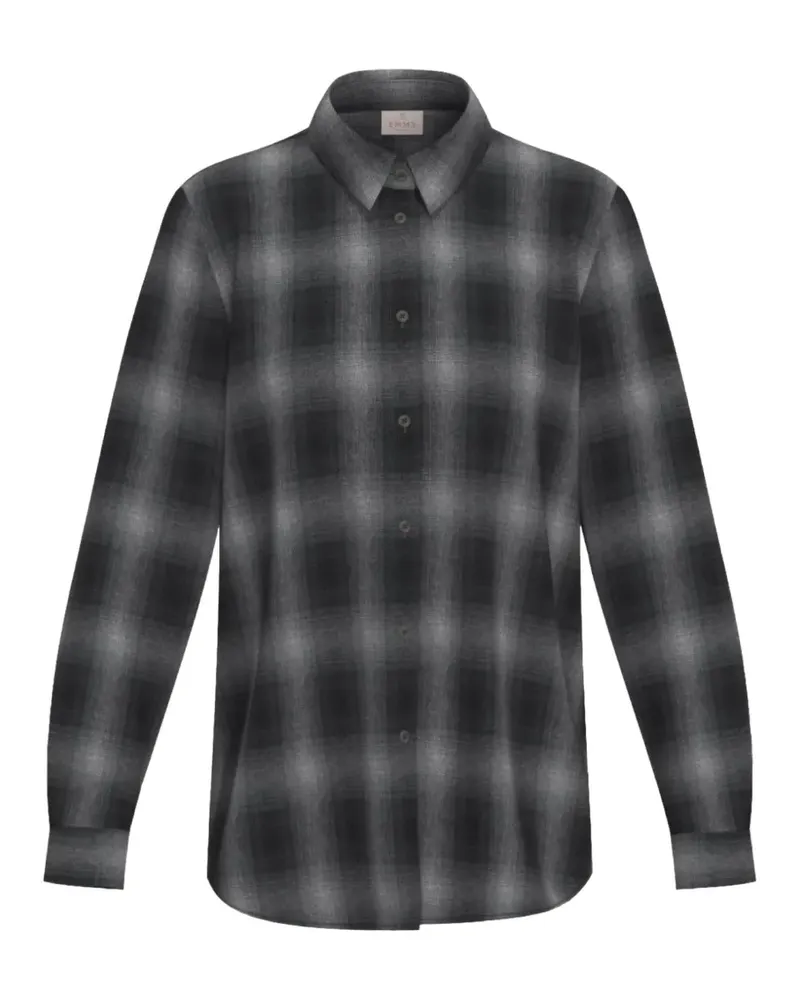 MARELLA check-pattern long-sleeve shirt - Schwarz Schwarz