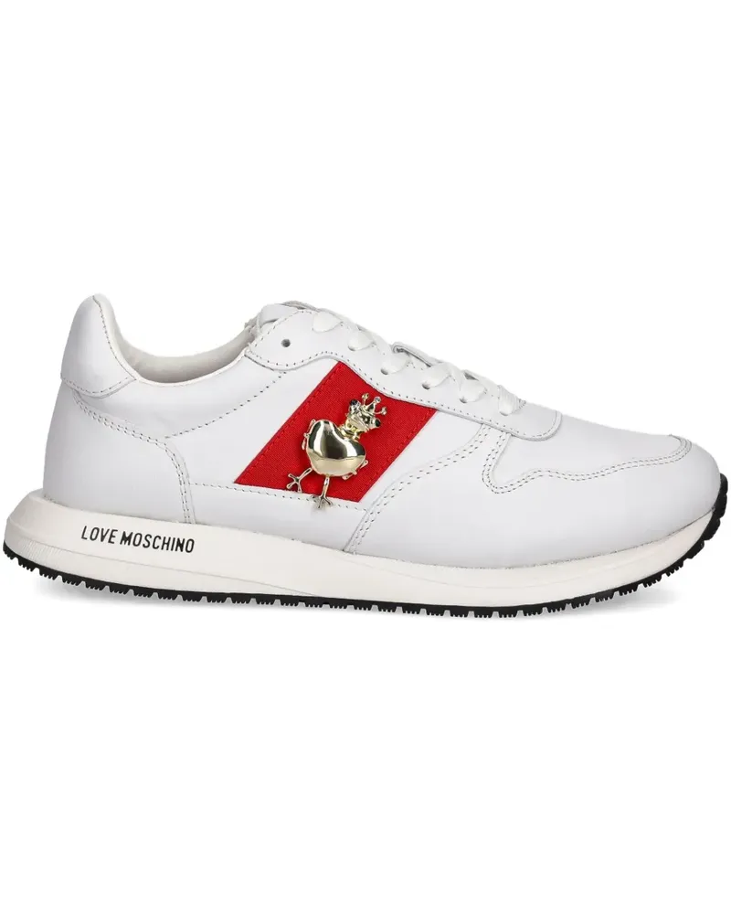 Moschino Sneakers mit Herzapplikation - Weiß Weiß