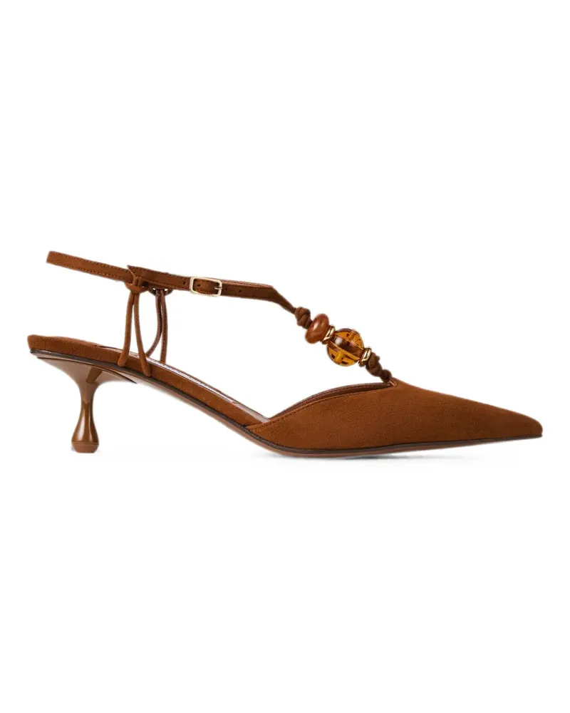 Jimmy Choo Lauri Pumps mit Perlen - Braun Braun