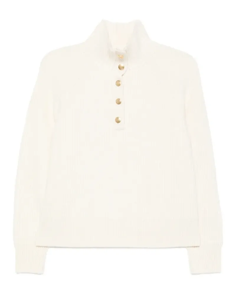 Gant Gerippter Pullover mit Knöpfen - Nude Nude