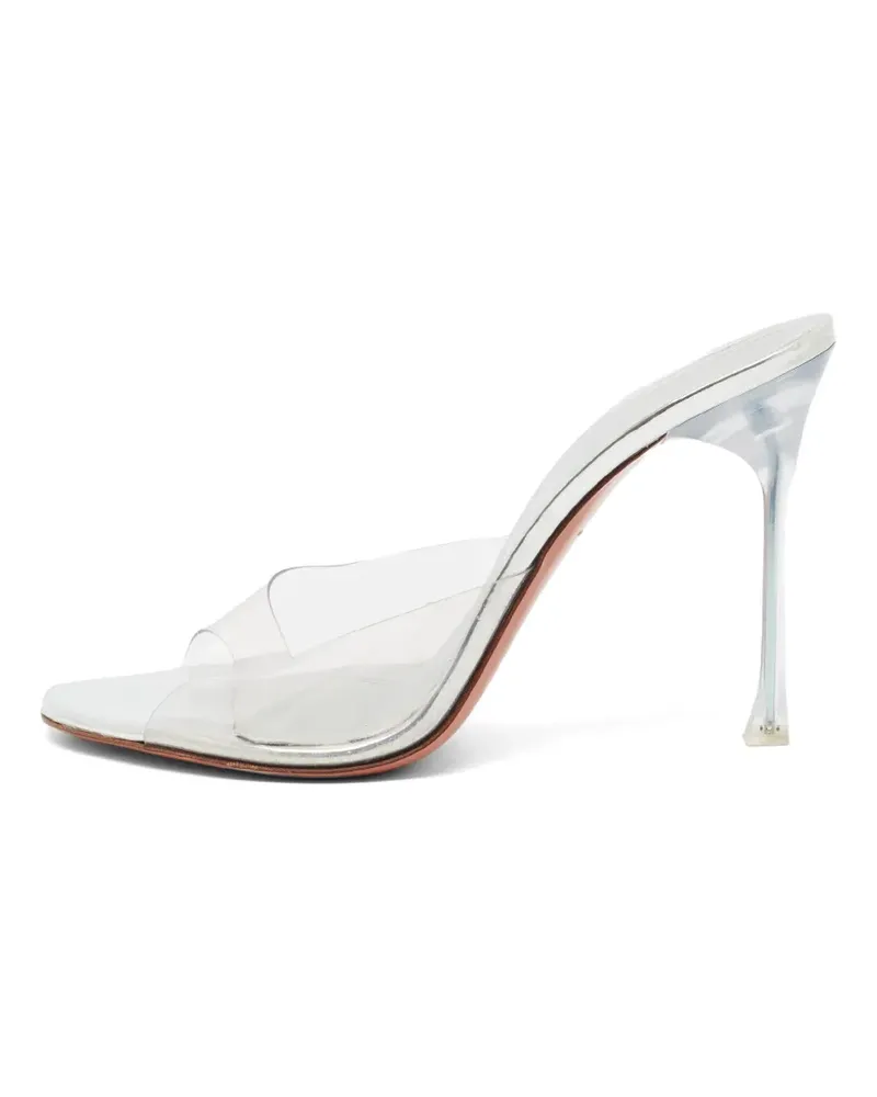 Amina Muaddi Transparente Alexa Sandalen - Weiß Weiß