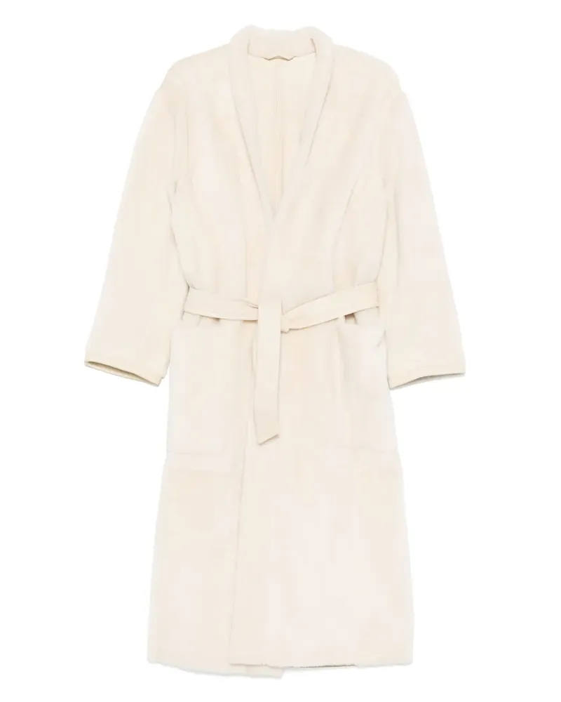 Max Mara Shearling-Mantel - Nude Nude