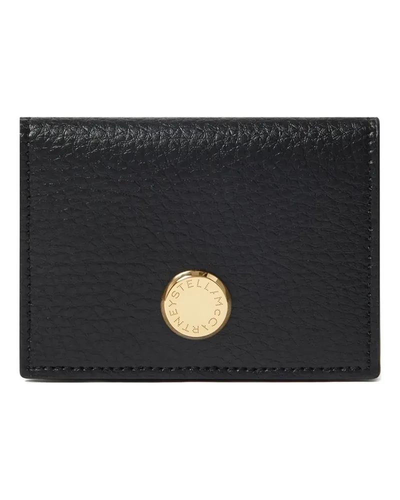 Stella McCartney Strukturiertes Portemonnaie mit Logo - Schwarz Schwarz